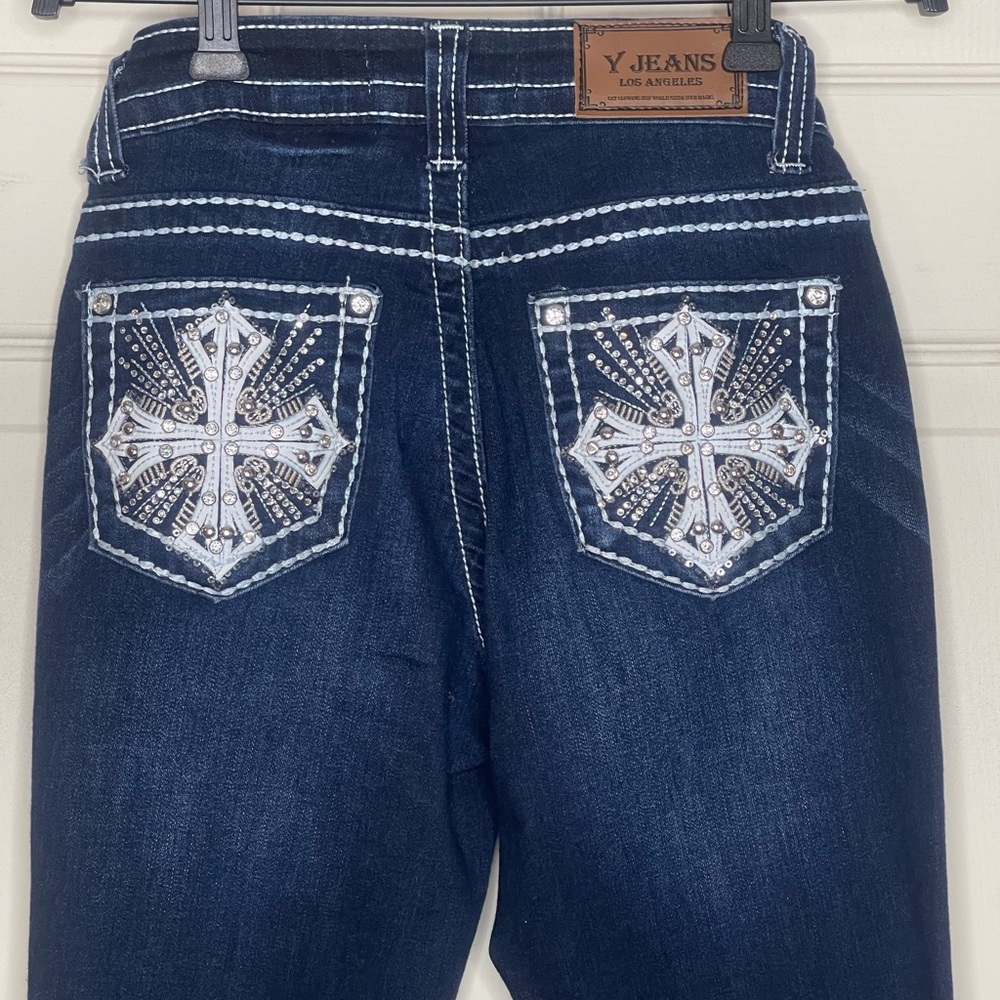 Stylish Dark Blue Flare Jeans